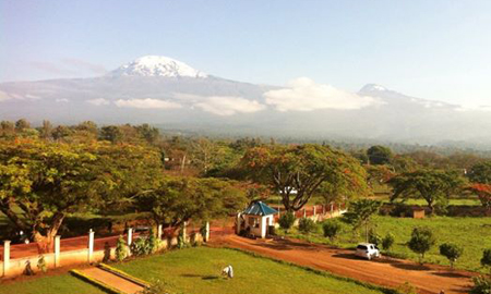 Aerial view of Moshi, Tanzania