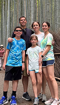 Paul with family on trip