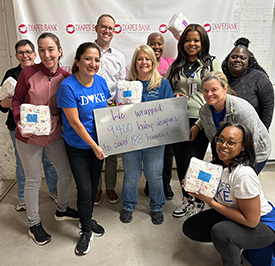 Volunteering at Diaper Bank of NC