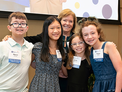 Dr. Reed with children