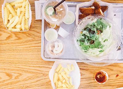 Bird's eye view of someone's lunch