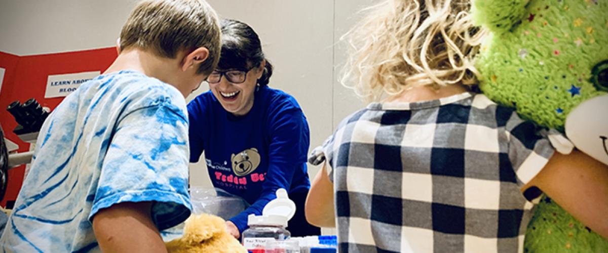 Children at Teddy Bear Hospital