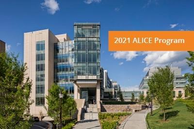 2021 ALICE Program with image of the Mary Duke Biddle Trent Semans Center for Health Education