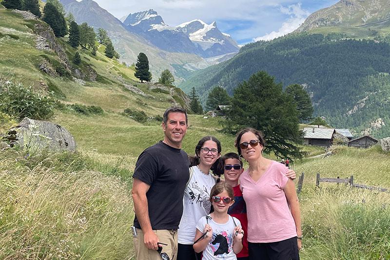 Paul with family on trip