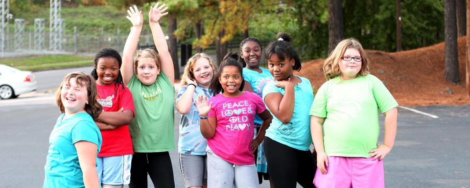Group of smiling girls
